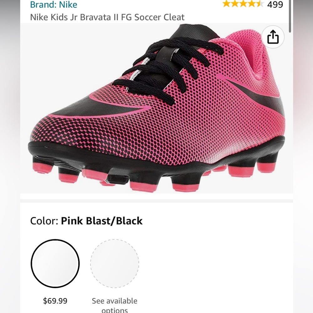 nike kids jr bravata II FG soccer cleat.